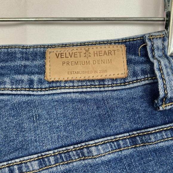 Velvet Heart Denim Womens Sz 26 Elsie Distressed Midrise Skinny Stretchy Ankle - Picture 10 of 14